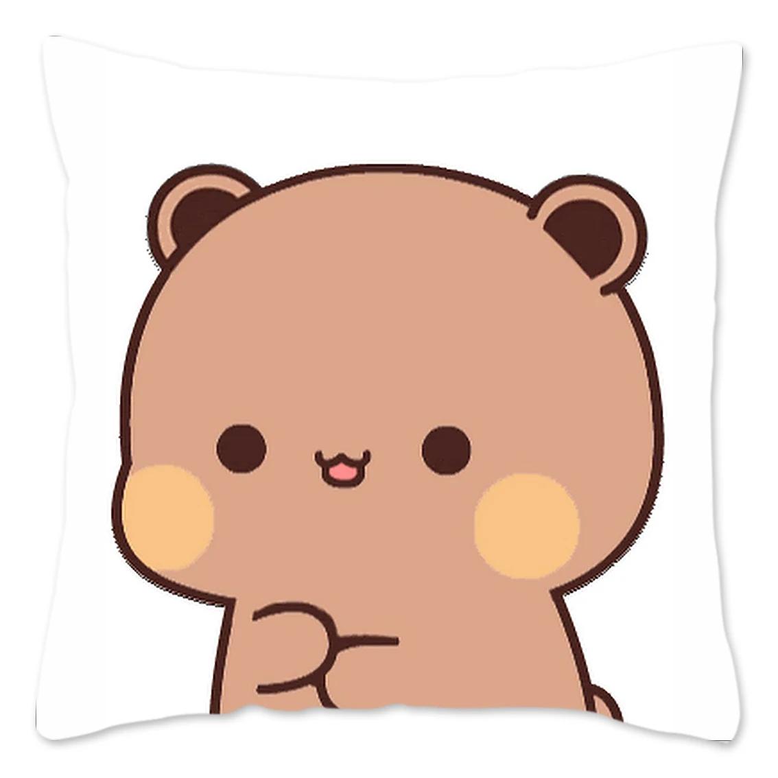 

Наволочка Bubu and Dudu, украшение для дома, полиэстеровая наволочка для дивана, наволочка с забавными милыми медведями-пандами 16x16in 40x40cm