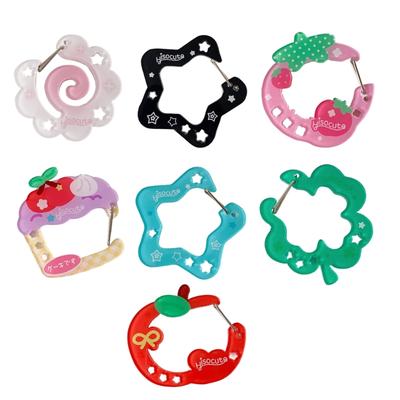 Karabinerclip für Schlüssel und kleine Gegenstände Anhänger aus Acryl zur Dekoration von Rucksack und Handbuch Ita-Bag-Schnallen-Accessoire