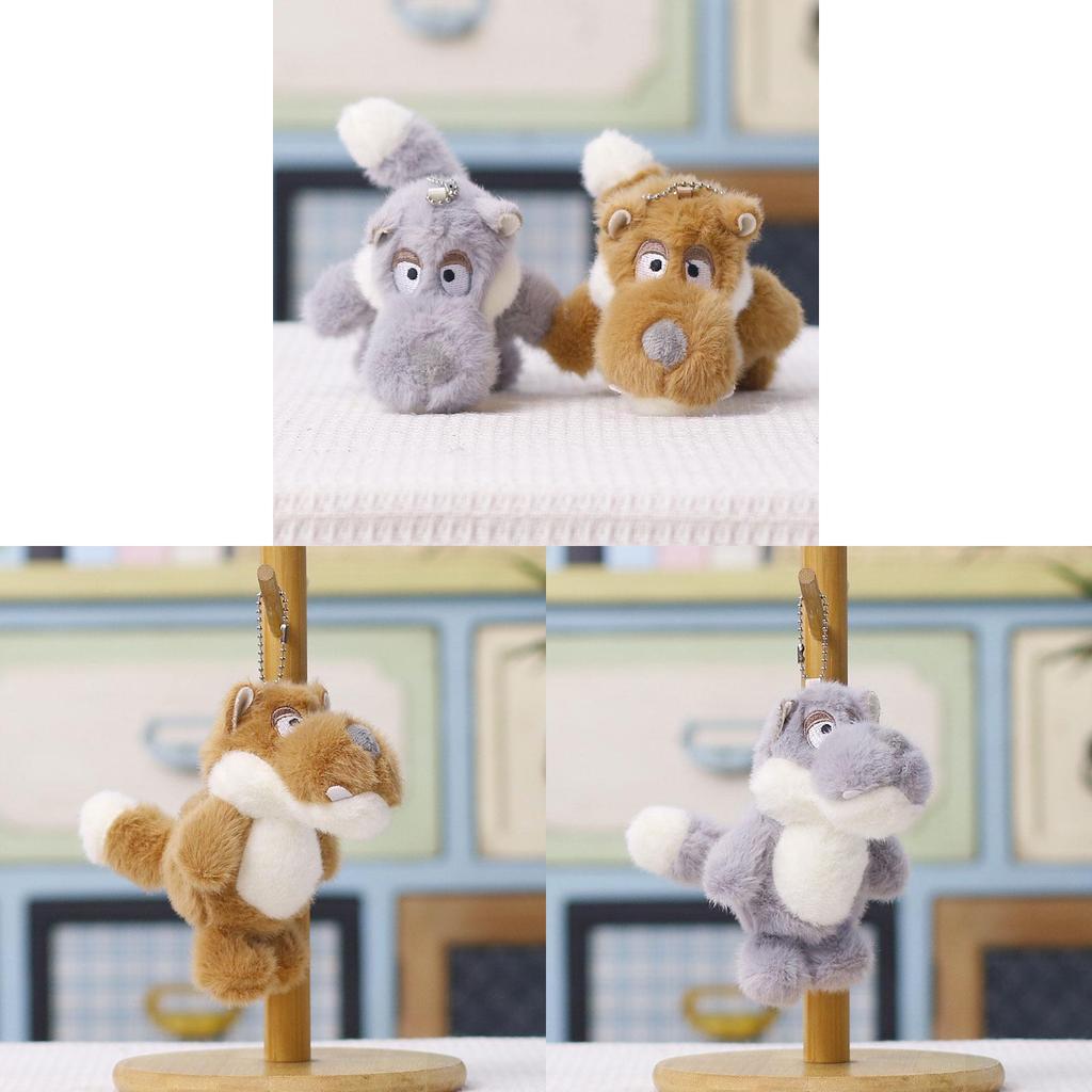 Plush Wolf Keychain With Polyester Fiber Filling For Kids And Adults
