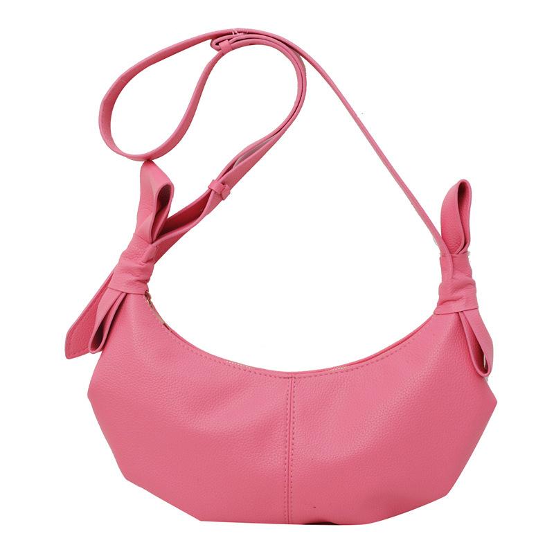 This year, the popular small bag women's 2025 spring new messenger bag high-end texture versatile single shoulder crescent dumpling bag