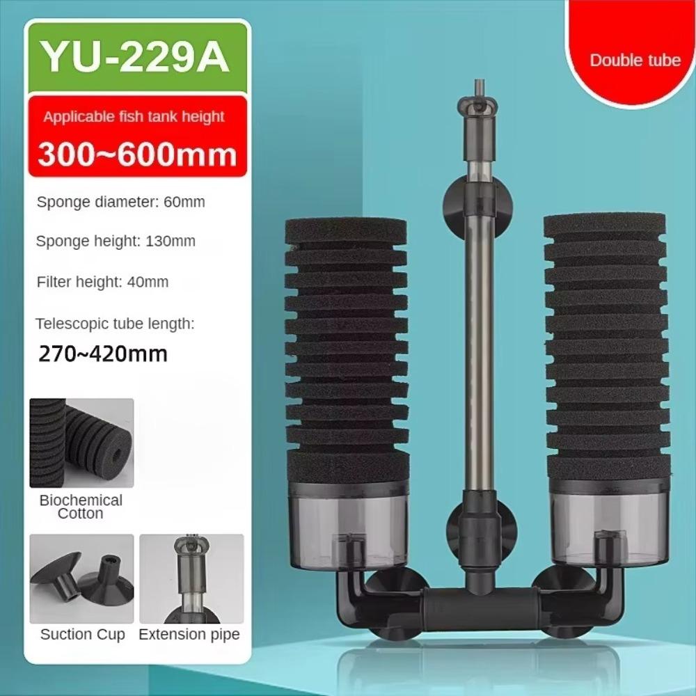 Aquarium Filter For Aquarium Fish Tank Air Pump Skimmer Biochemical Sponge Rotating Extensible Aquarium With Filtration System