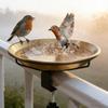 Outside Birdbaths Bowl Metal Detachable Bird Water Spa Bowl for Outdoor Garden Yard Patio Lawn