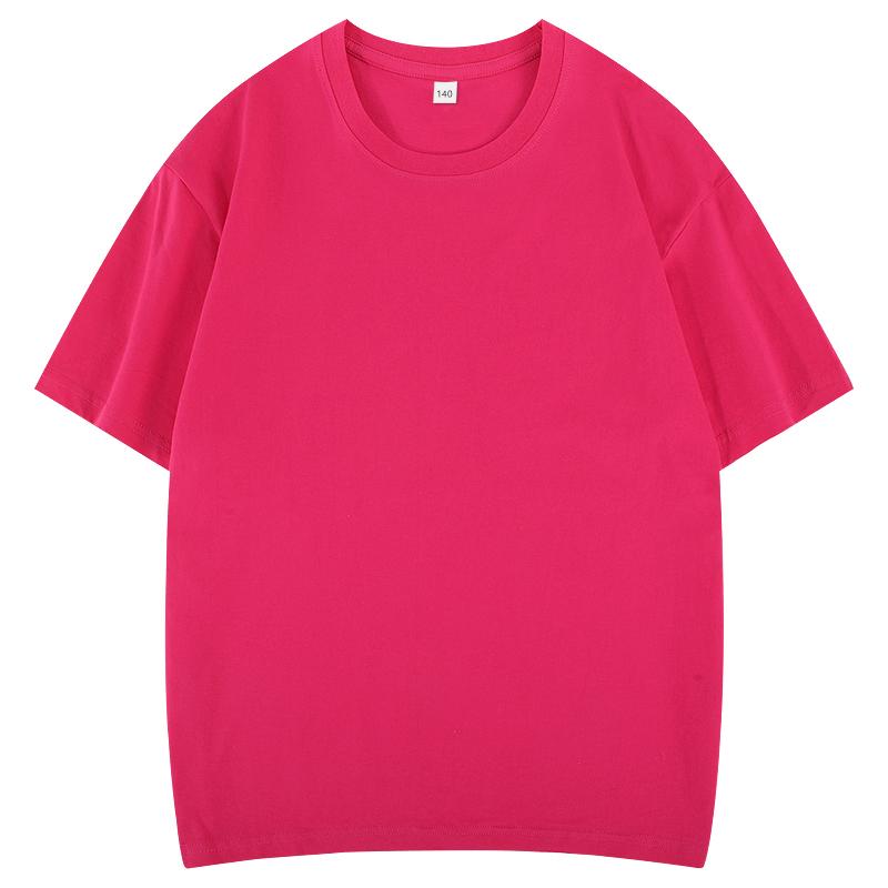 2026 Hot Sale Kids 100% Cotton Solid Color Round Neck T-Shirt - Soft & Comfy Basic Tee KXINKIDT