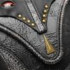 Johnature Retro Rivet Moto & Biker Women Shoulder Bags Fashion Versatile Black Female Small Crossbody Bags