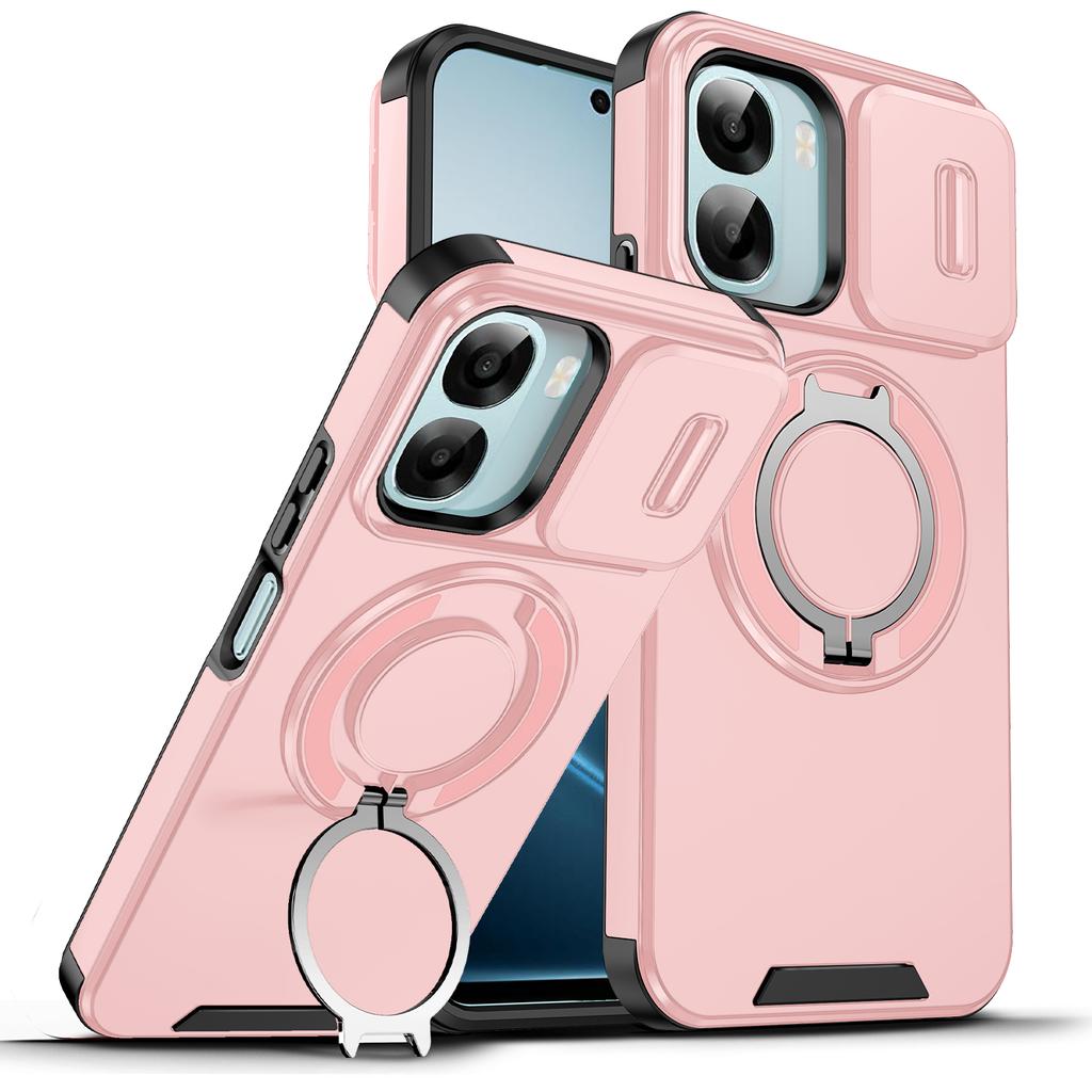 Or OPPO A6 Case Oppo A6X Cover OPPO A6s A6K A6 X 5G 4G Magnetic Ring Armor Slide Camera Lens Case Magsafe Wireless Charge Cover