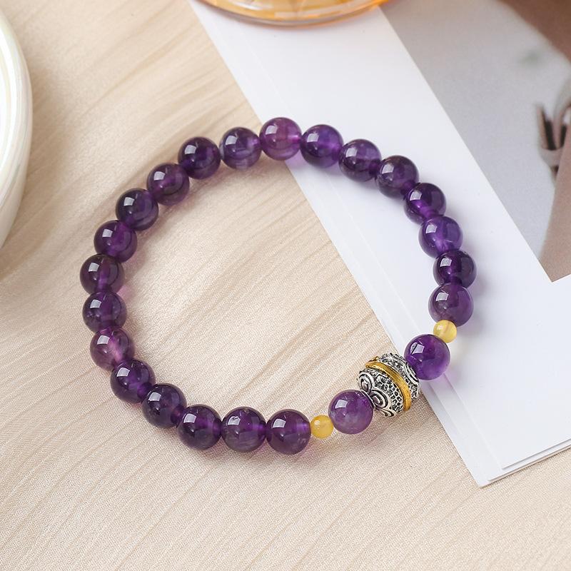 Natural amethyst bracelet purple bracelet. Bangles Women Fashion Jewelry daily accessories Gift