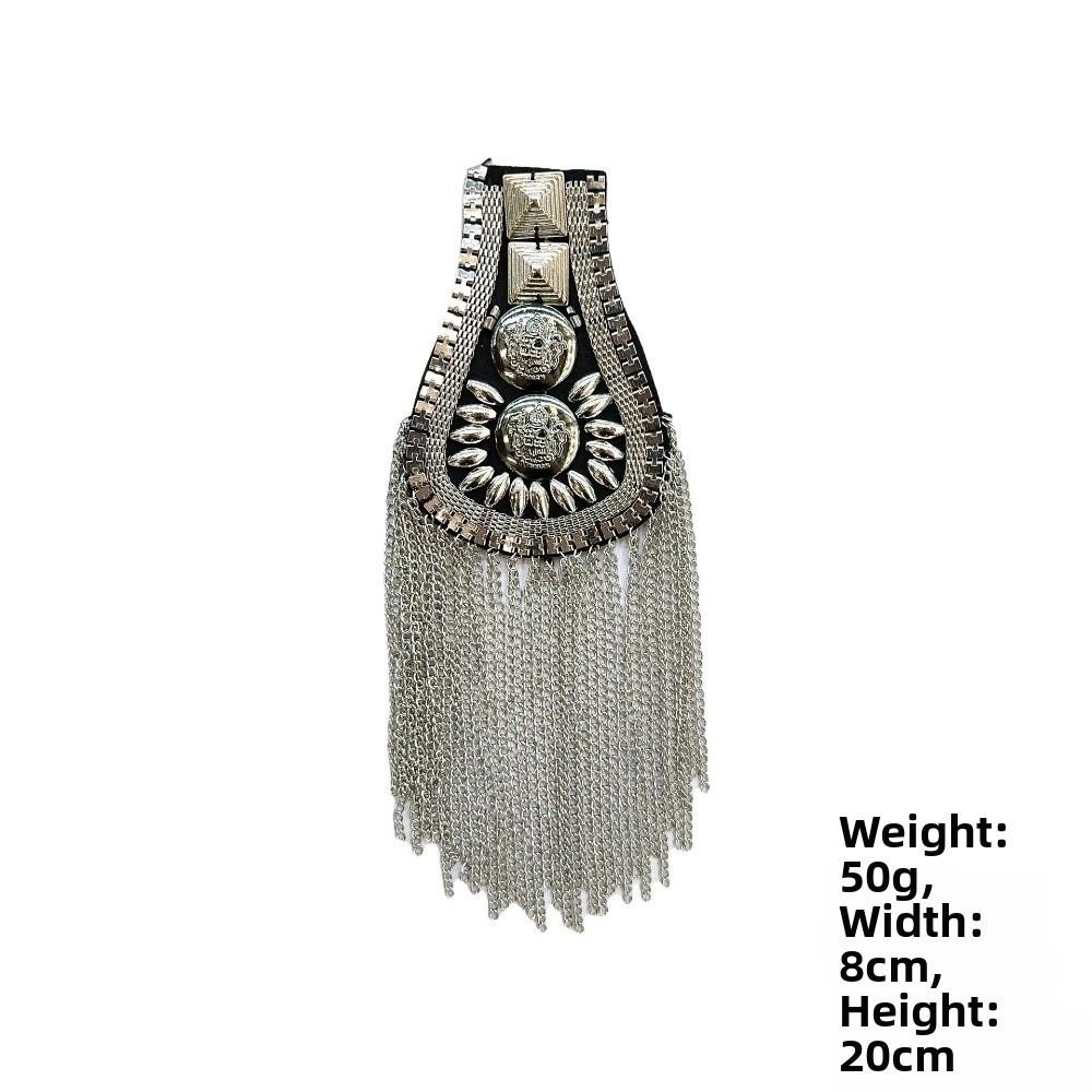 Handmade Shoulder Tassel Epaulet Long Chain Brooch Shoulder Epaulettes  Clothing Accessories
