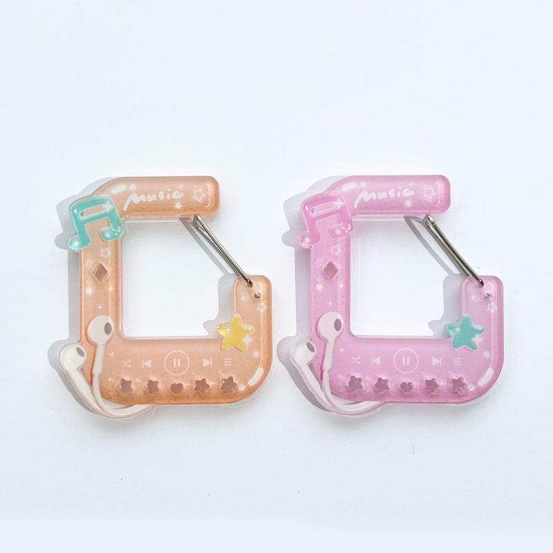 Cute Acrylic Charm Carabiner Climbing Buckle High Aesthetic Value Bag Pendant Creative Gift Keychain Backpack Handbook Decor