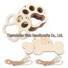 Engraved Wooden Bone Pet Door Hanger Sign