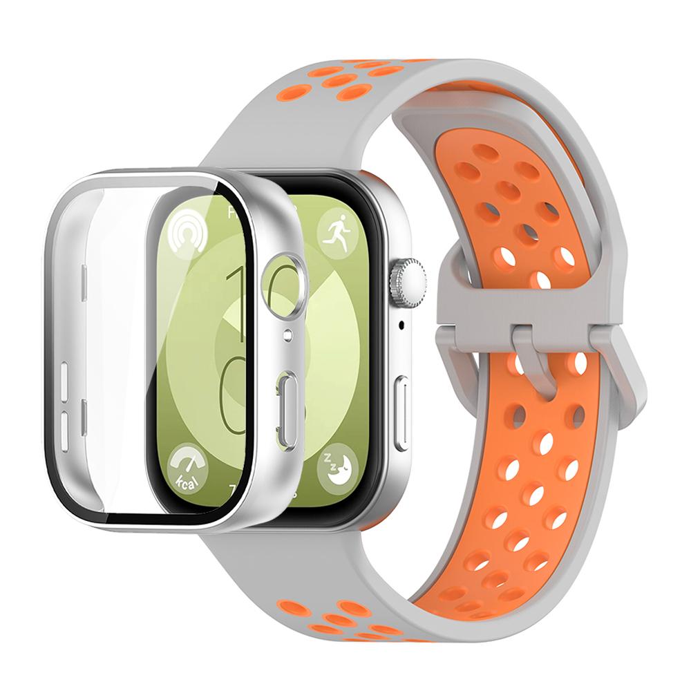 Case+Silicone band For Huawei Watch Fit 3 Strap Accessories Sprot breathable Replacement Correa Bracelet Huawei Watch fit3 cover