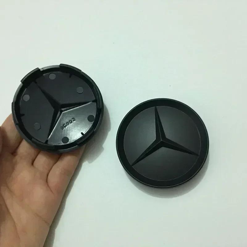 Bilklistremerke 2025 Varmt For Benz 64mm 4 stk ABS Bilfelgkapsler Hjulnavkapsel for Mercedes Benz W124 W205 W203 W204 W168 W176 CLA