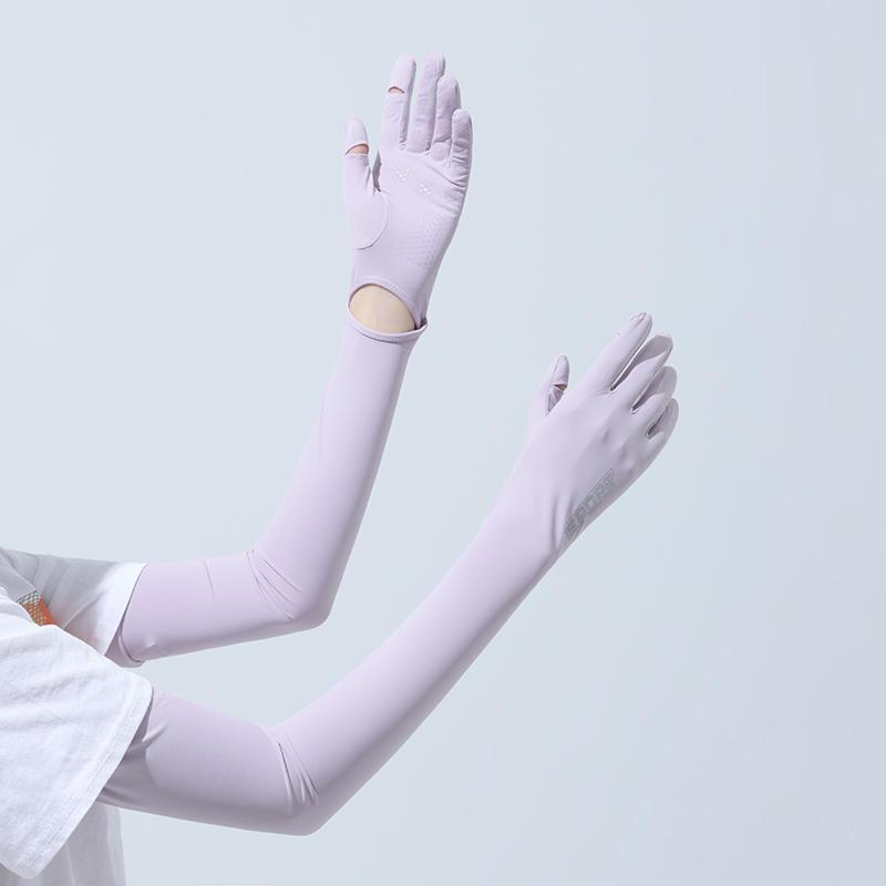 Ice silk sleeves, UV protection, women's summer thin style, extended cool feeling, non-slip and breathable for driving and riding