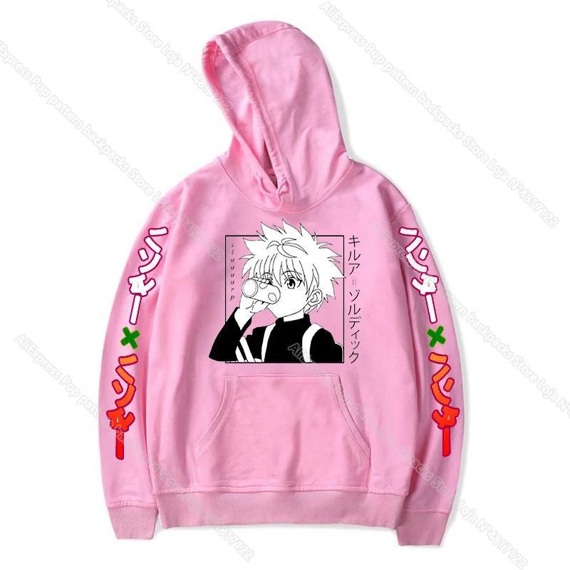 Hunter Killua GON Kurapika Zoldyck Hoodies Print Fashion Sweatshirt Casual Unisex Autumn Winter Fleece Streetwear Tops Male