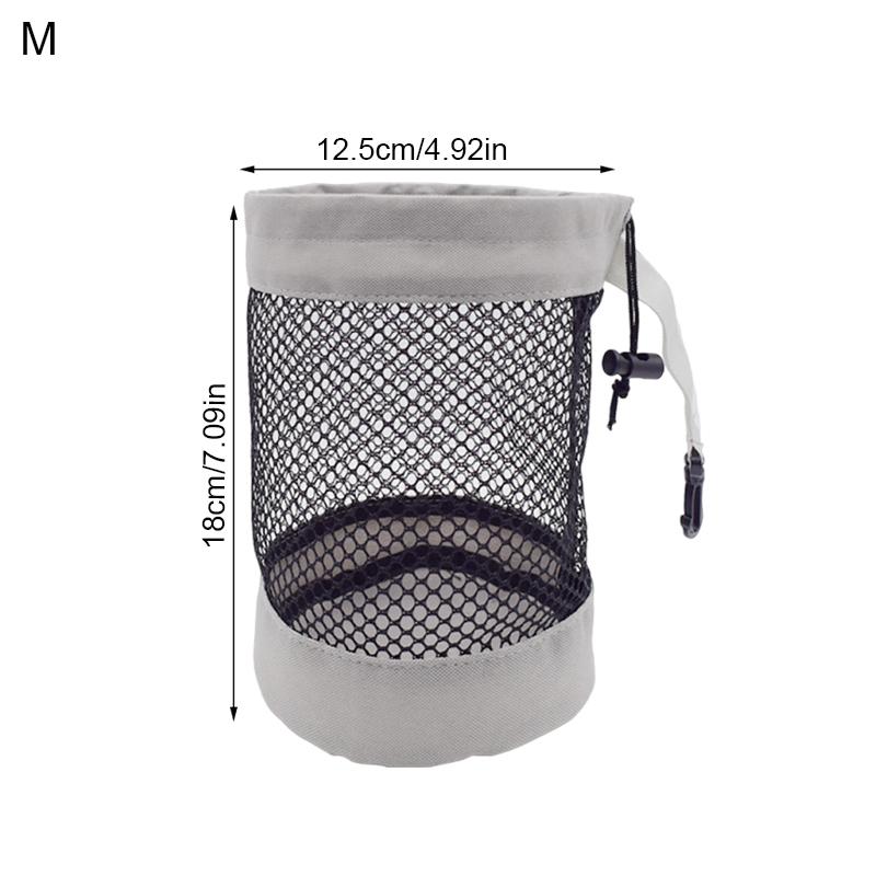 1 szt. Torba na piłki golfowe ze ściągaczem Wysokiej jakości siatka nylonowa i plastikowy klips do zawieszenia Wygodna do zawieszenia na torbie golfowej