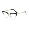 Retro Cat Eye Presbyopia Glasses Fashion Metal Half Frame Anti-blue Light HD Reading Glasses Women's Eyepieces Men's Goggles
