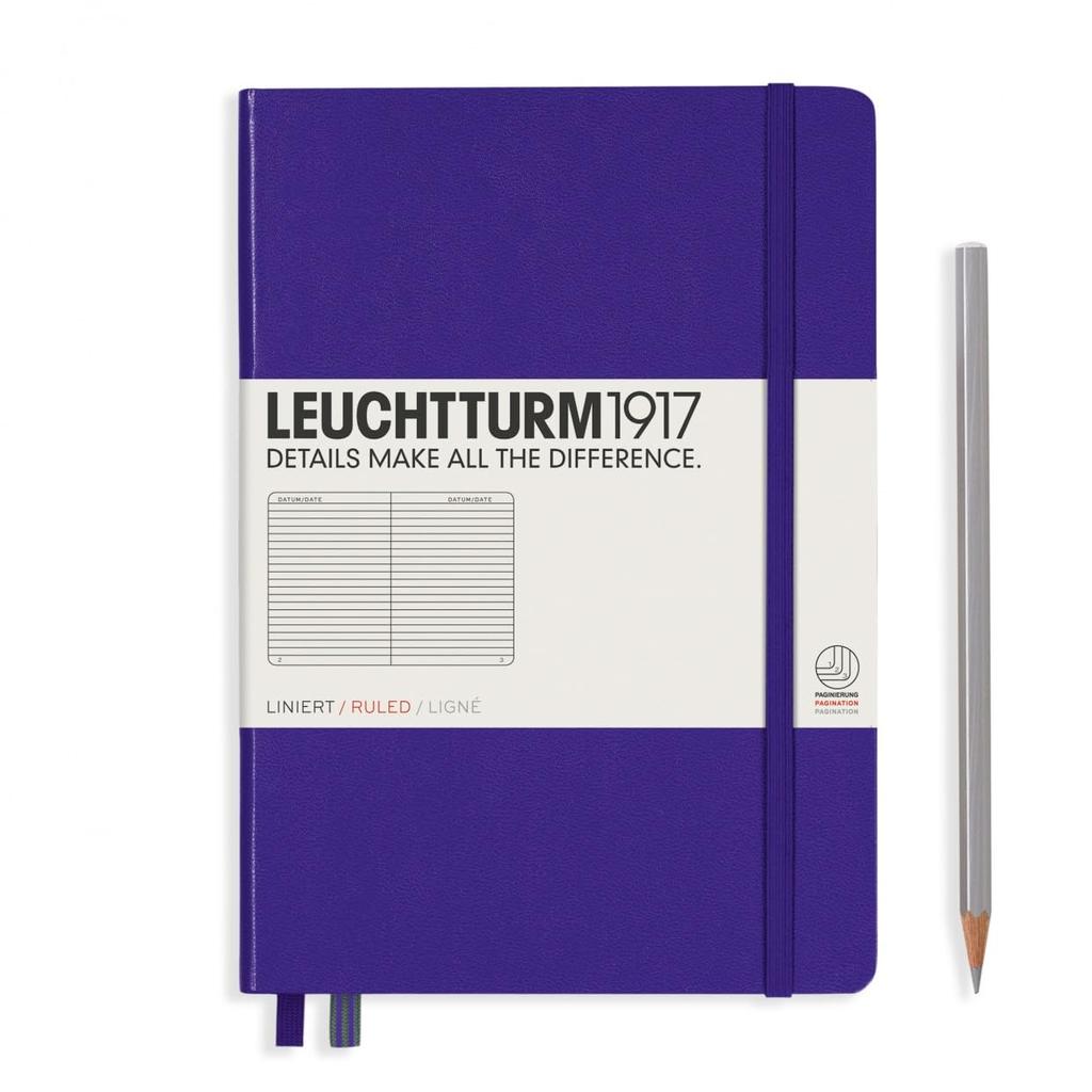 Leuchtturm Horizontal Officially Imported Notebook, A5, Ruled, Purple, 346685,
