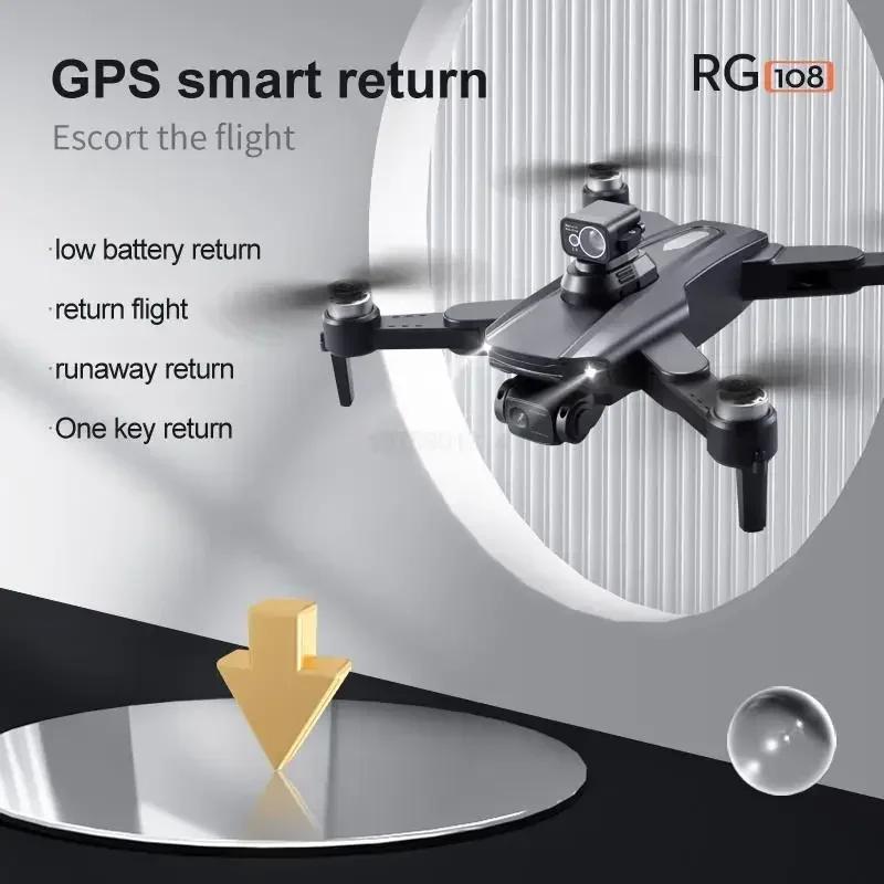 RG108 GPS Drone Flight 1.5KM 8K HD Dual Camera Aerial Photography Brushless Motor Folding Obstacle Avoidance Quadcopter
