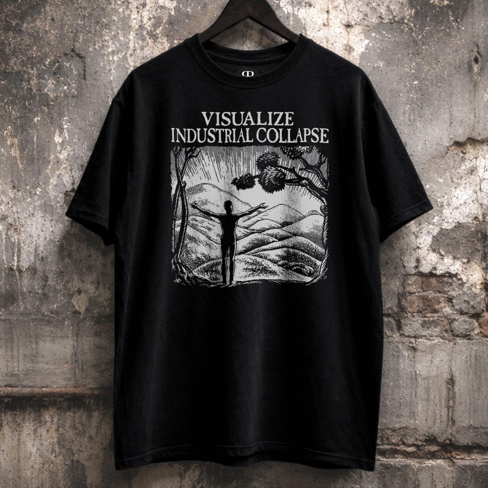 Visualize Industrial Collapse Shirt, Anarchy, Class War, Eat the Rich, Anti Consumerism XL