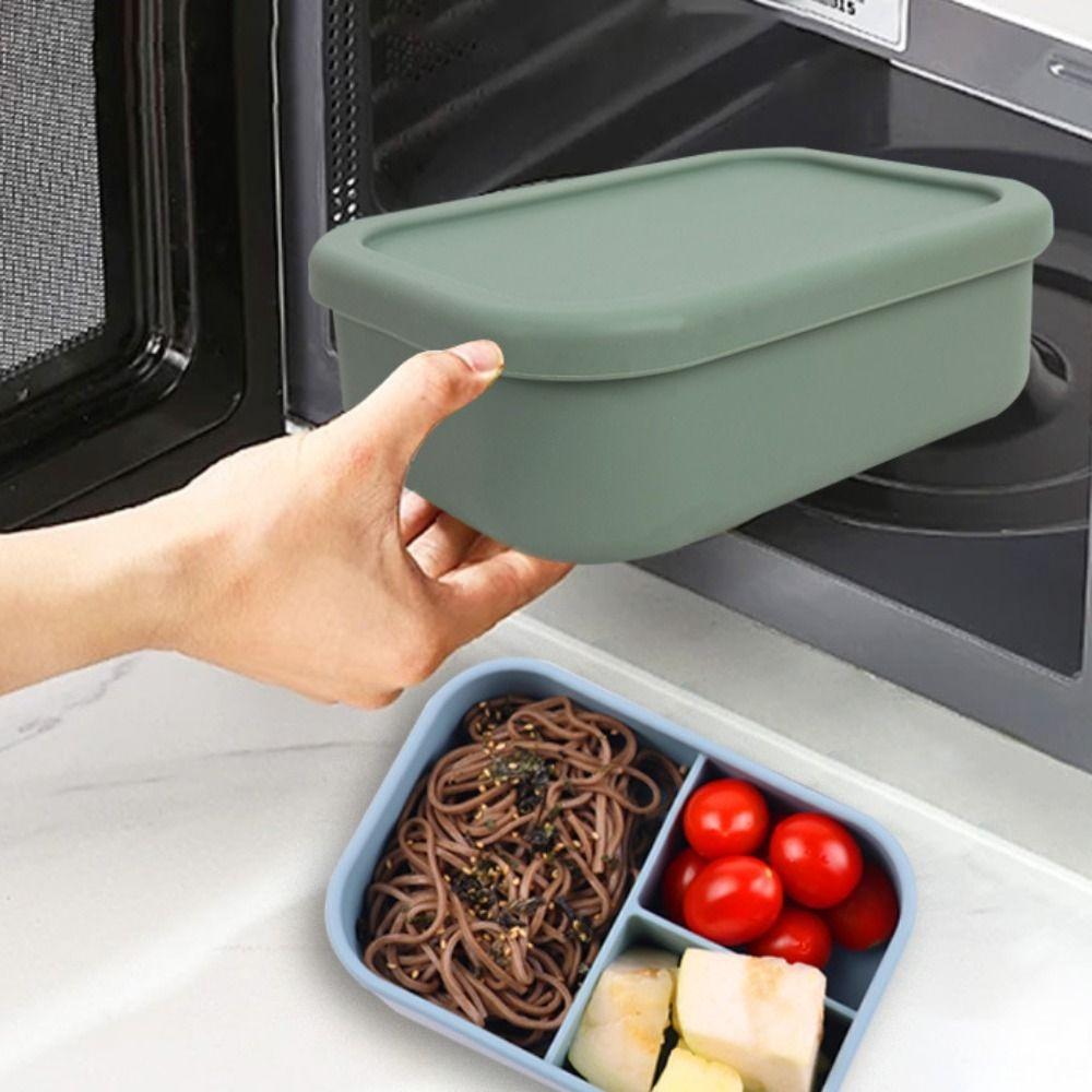 Microwavable Food Container Rectangular Picnic Box Fresh-Keeping Box Lunch Container Office