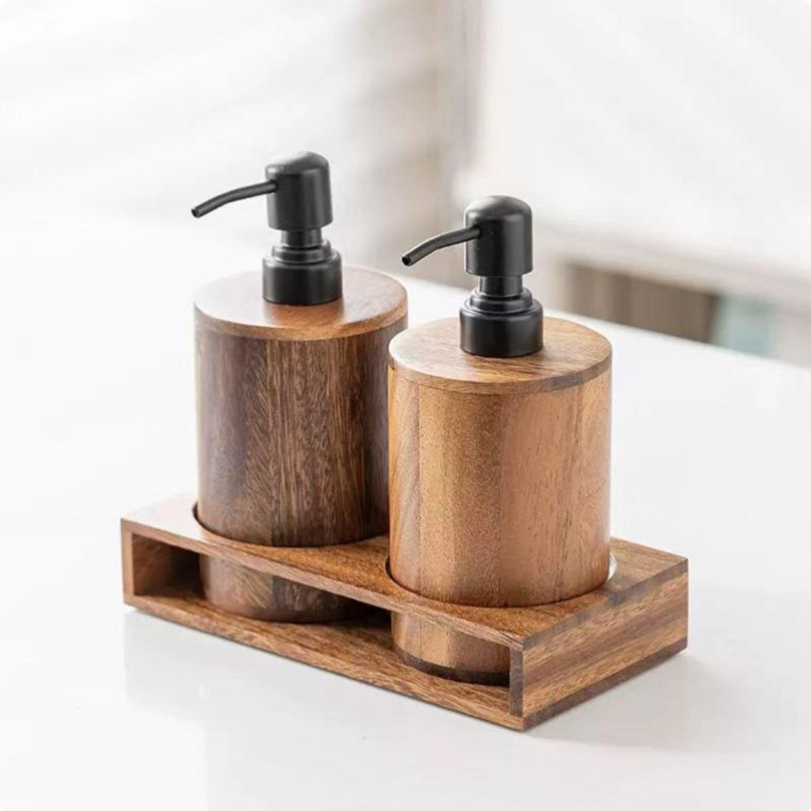 Walnut Wood Dispenser Luxury Design Lotion