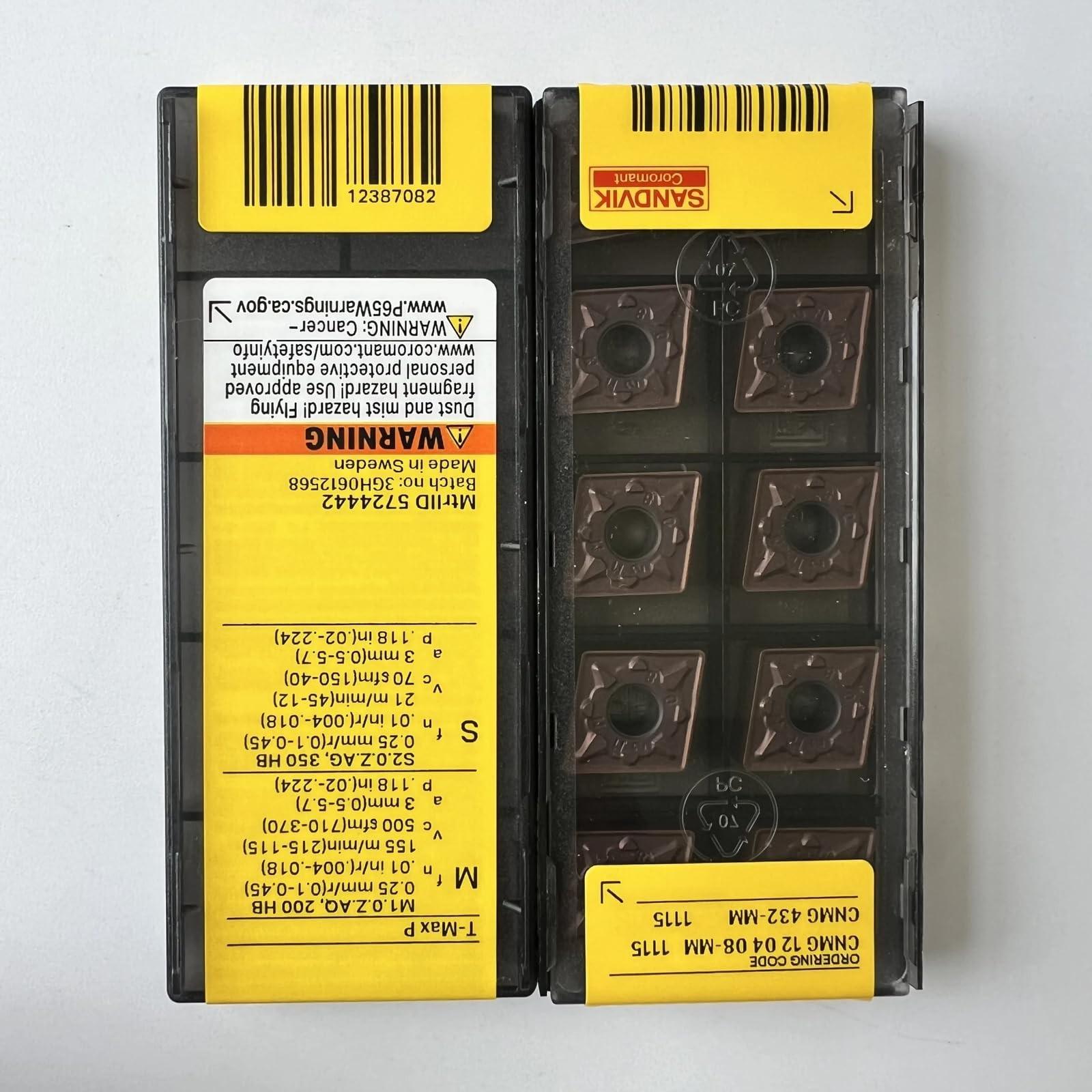 

Original Sandvik / CNMG120408-MM 1115 / CNC lathe carbide blade 10 Pcs