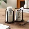 High-value paper cup holder disposable cup cup holder desktop coffee table storage rack tea cup coffee cup bamboo cup holder