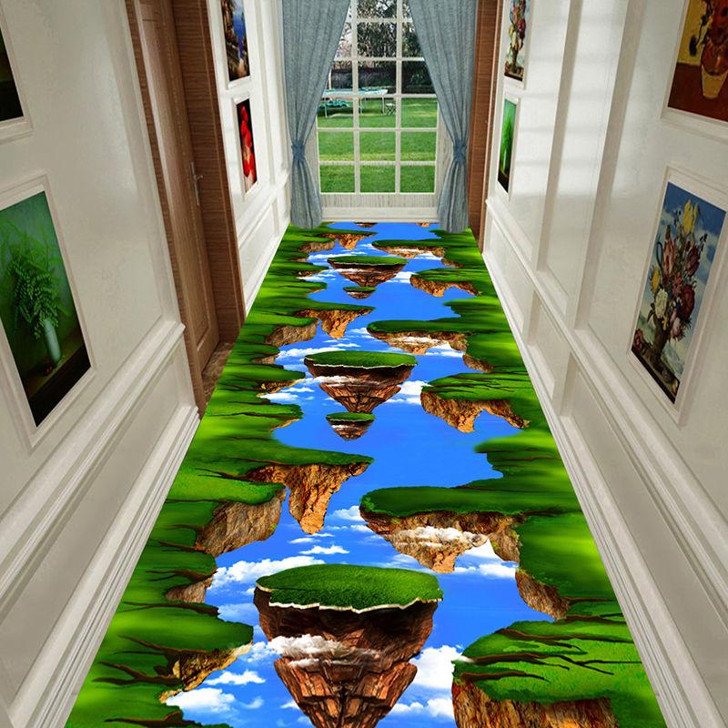 

3D Long Corridor Carpets for Hallway Living Room Decoration Non Slip Area Rug Entrance Door Mat 60x200cm 23.6x78.7in