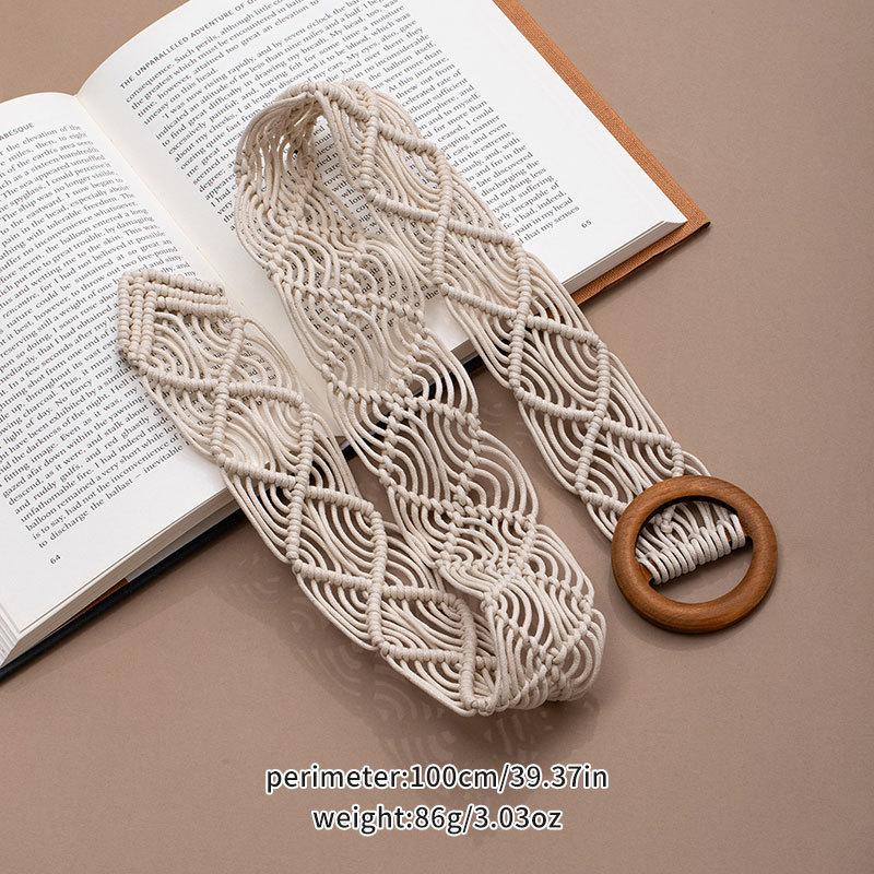 Bohemian retro style fringed waist chain women's exquisite hand-woven waist rope with skirt spring and summer ethnic style belt