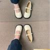 Autumn not tired feet women's shoes Mary Jane single shoes 2025 new soft sole low heel square head shallow mouth French small leather shoes women