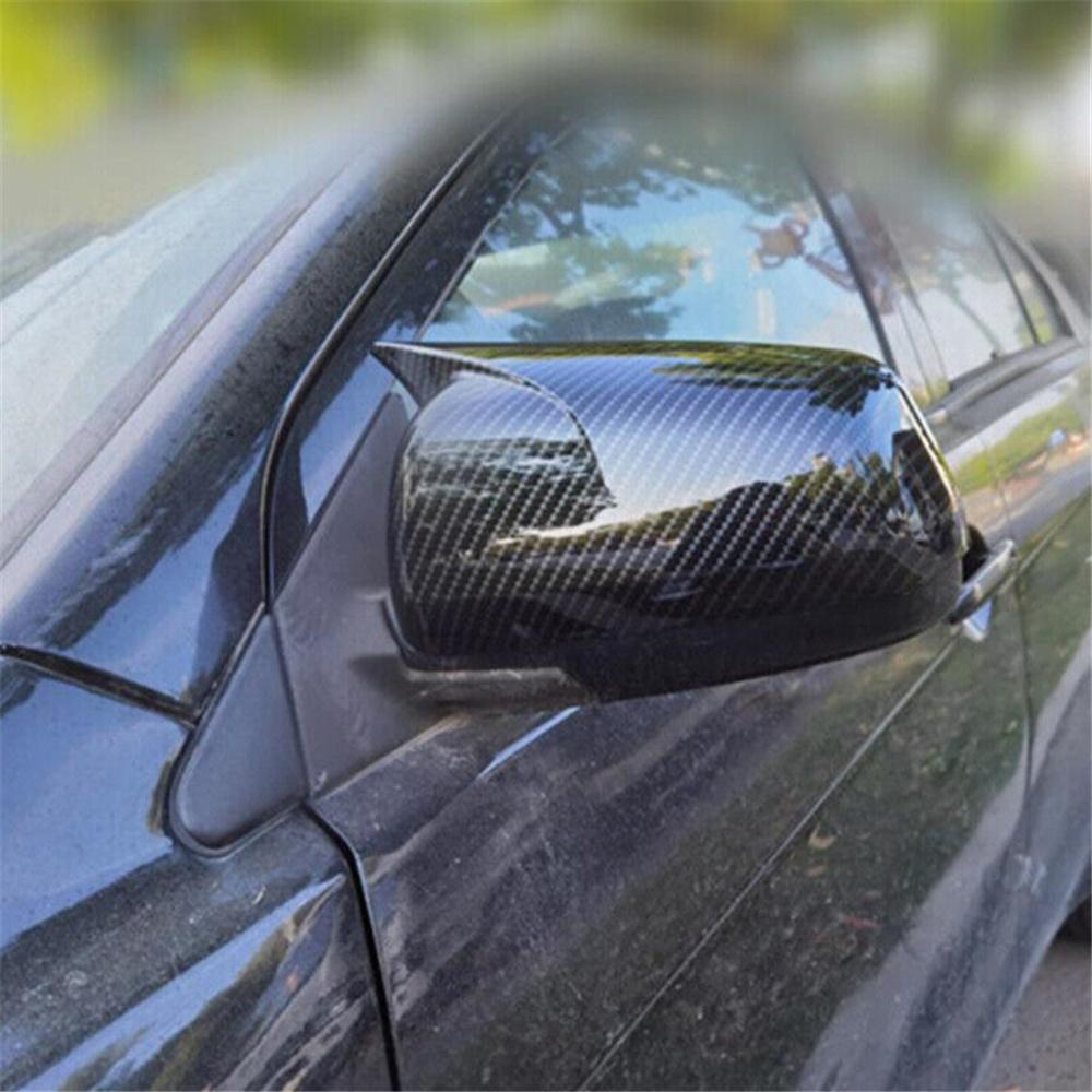 For 08-12 Mitsubishi Lancer Rearview Side Mirror Cover Cap Carbon Fiber Style Us