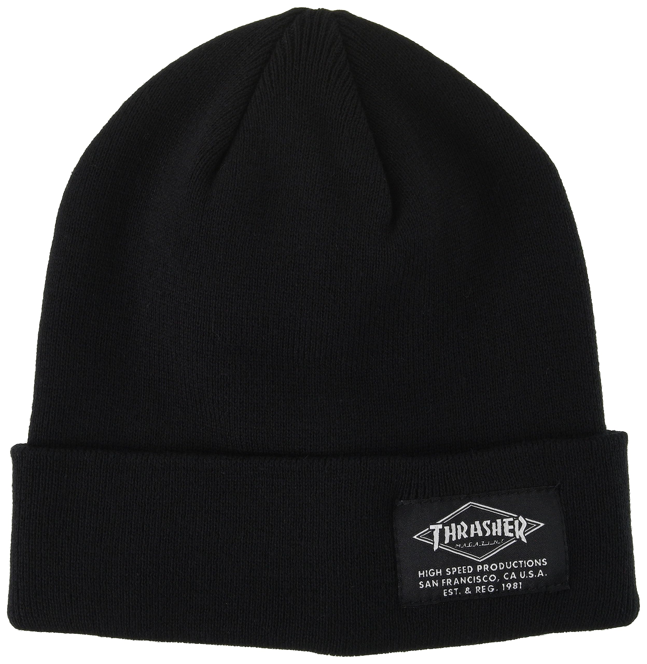 

Thrasher Knit Cap with (2-Way Fold-Over) [23TH-N03 / BEANIE] Hat, Black/Blue