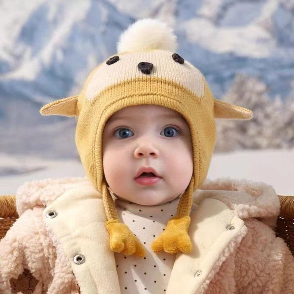 Penguin Cartoon Beanie Caps Kawaii Winter Pullover Hats Fashion Knitted Warm Hat Infant