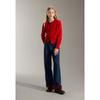ELLE KIDS Girls' Sequin Neck Wool Knit Sweater