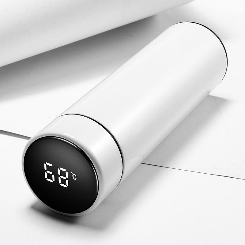 

Ізоляційна чашка Smart Temperature Water Cup Творча чашка для вимірювання температури з нержавіючої сталі 304 500ML білий
