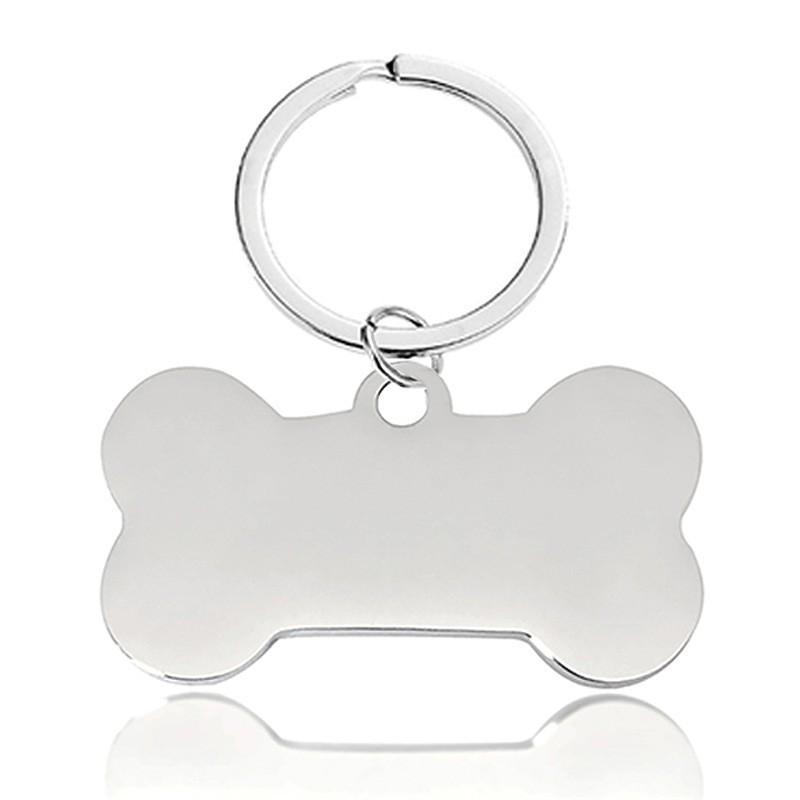 Laser-Engraved Stainless Steel Keychain - Festival Gift Bone Design