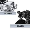 7 Inch Headlight Headlamp Trim Ring 4.5 Inch Fog Light Trim Ring for Harley Dyna Switchback FLD Street Glide Black/Chrome