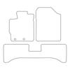 [Blm]To052 Red - Set Of Velour Floor Mats To Fit Toyota Yaris Iii Hybrid 2012-2019 - Red Trim