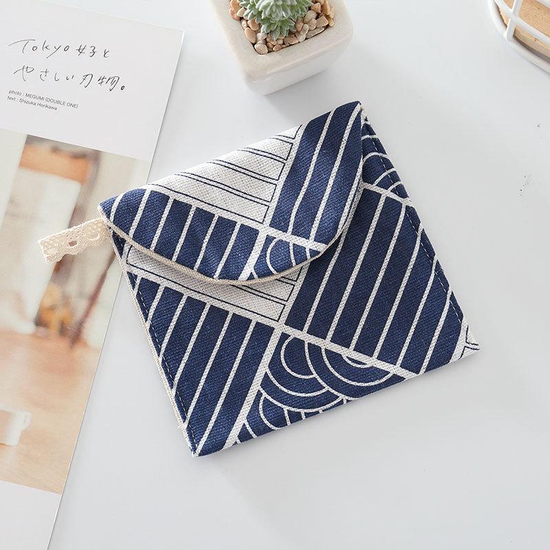 Cute Fresh Multi-pattern Tampon Pack Cartoon Cotton Hemp Girl Aunt Napkins Storage Pack Pack for Sanitary Napkins