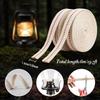 3 Roll Braided Cotton Flat Oil Lamp Cotton Wicks 6.56ft Kerosene Lamp Wick with Stitches Braided For Oil Lamps Candle