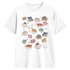 School Friends Crayon Shin Chan T-Shirt Summer Y2K Retro T Shirts 100 Cotton Tshirt For Mens Short Sleeves Clothing
