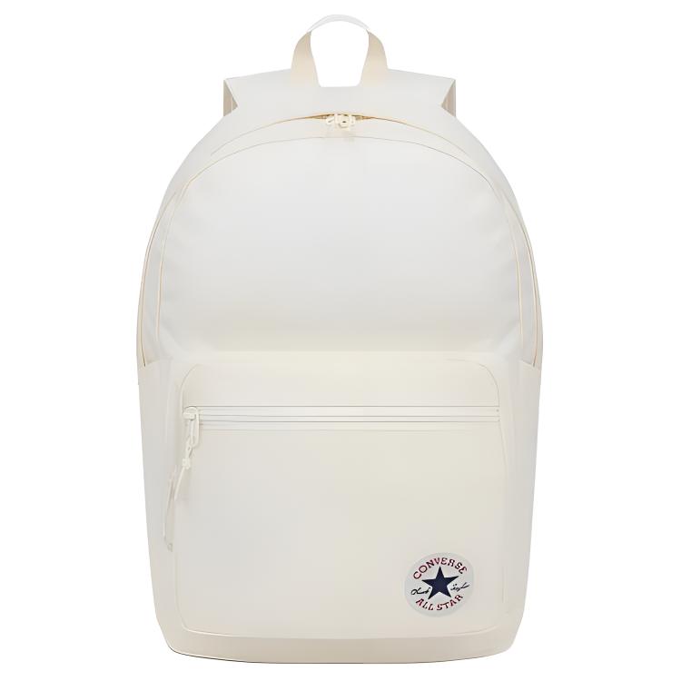 Converse 25L Casual Simple Versatile Solid Color Polyester Backpack Unisex Backpack White UA5796-W2Y White