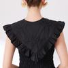 Black Bowknots Fake Collar Shoulder Wraps for Womens Removable Wedding Party Shirt False Detachable Collar Ties