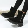 New Women's Snow Boots, Mid-calf Thickened and Fleece Warm Cotton Shoes for Women