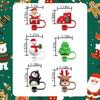 10mm Christmas Straw Covers Cap for Stanley Cup Tumblers Accessories, Reusable Straw Cap Stopper for Straws Tip Lids