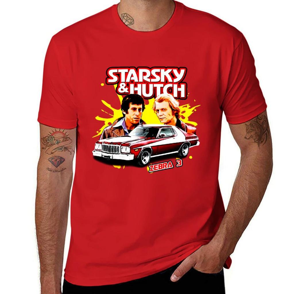 Starsky och Hutch TV-serie T-shirt sommartopp vintagekläder för män