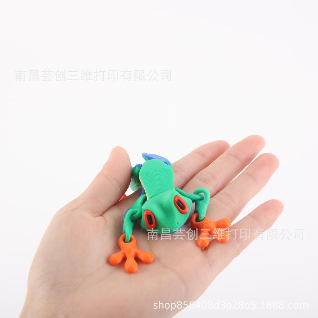 Simulation 3D Printing Toy Tree Frog Joint Movable Frog Kitchen Home Decoration Toy Refrigerator Magnetic Attraction