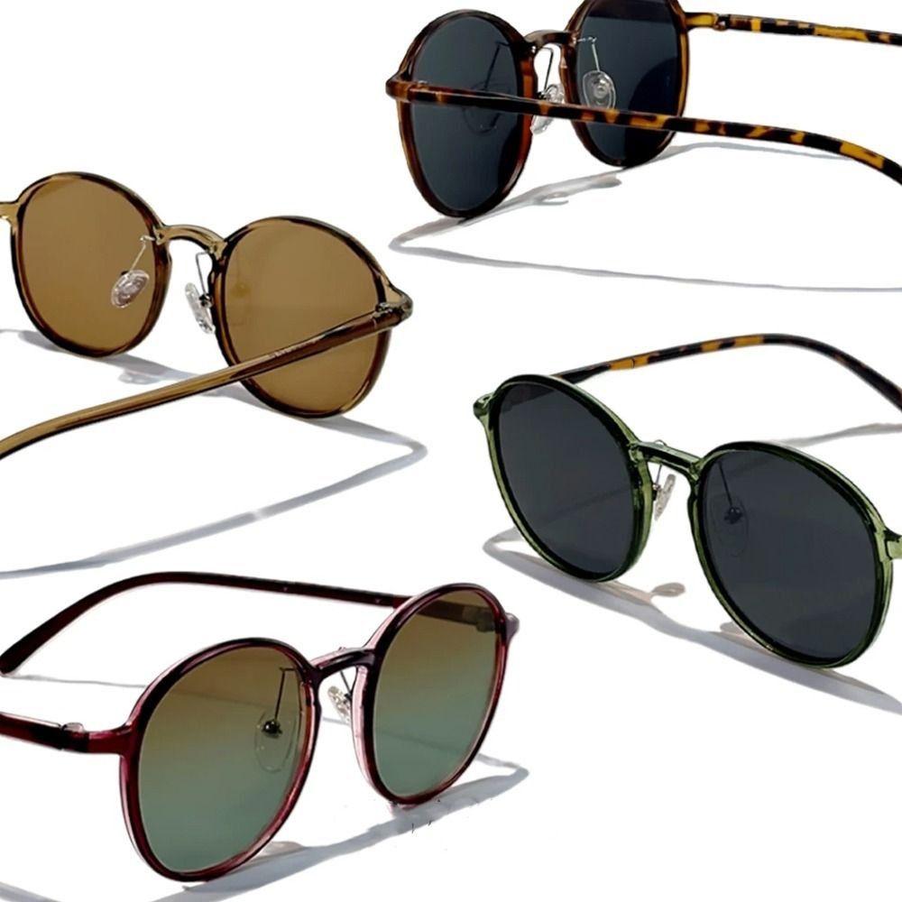 Classic Round Frame Sunglasses Round Frame Casual Eyewear Lightweight Driving Sunglasses Men Women
