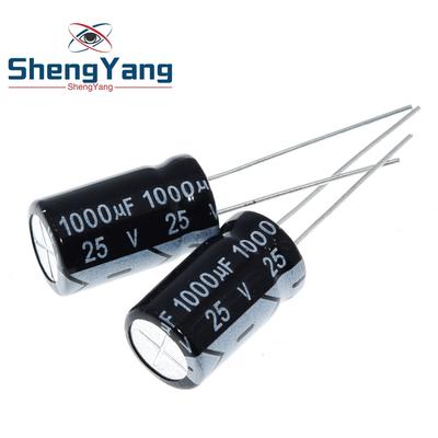 TZT 10/30PCS Electrolytic Capacitors 25V1000UF 1000UF/25V 10 * 17MM