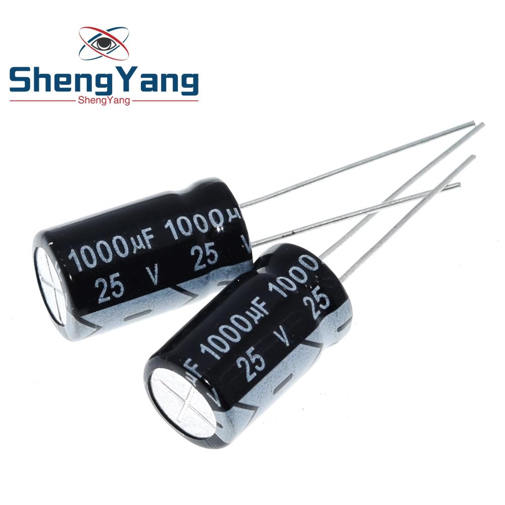 10/50PCS Electrolytic Capacitors TZT 25V1000UF 1000UF/25V 10 * 17MM for TZT Electronic Components