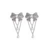 Non-Pierced Ear Cuffs: Elegant French Pearl Chain Studs with a Luxurious High-Design Flair
